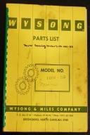 Wysong 1010-RD Power Squaring Shear Parts List